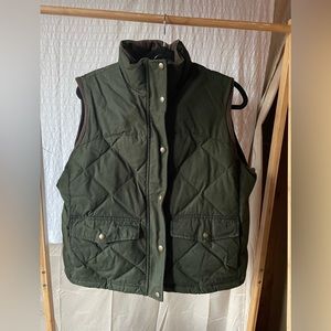 L.L.Bean waxed canvas down vest women’s L